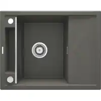 Zlewozmywak MAGNETIC antracyt met. granit 1-kom. Z/KO 640X500X219, 3,5&quot; + osprzęt SPACE SAVER DEANTE ZRM_T11A