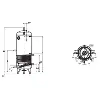 Zasobnik c.w.u. CORSUN 1 1000 l stojący, 1 wężownica ATLANTIC 640422