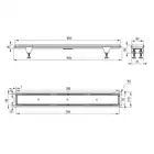 Odpływ liniowy odwracalny ruszt pod płytki/pełny długość 80 cm, Syfon H65 DEANTE KOS_008D