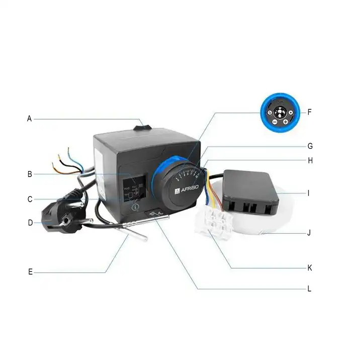 Regulator pogodowy ARC 345 ProClick, 3 czujniki, 230 V AC, z funkcją sterowania pompą AFRISO 1534510