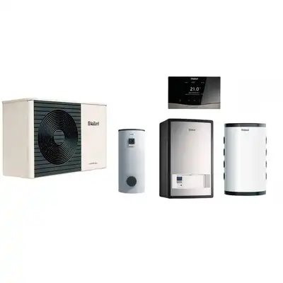 Pakiet z pompą ciepła aroTHERM plus monoblok VWL 55/6A + Moduł MEH 97/6 + Zasobnik VIH RW 300 + Zasobnik buforowy VP RW 45/2 B + Regulator VRC720 VAILLANT 0010044266