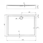 Brodzik JAŚMIN prostokątny biały akrylowy 120x90 cm DEANTE KGJ_043B