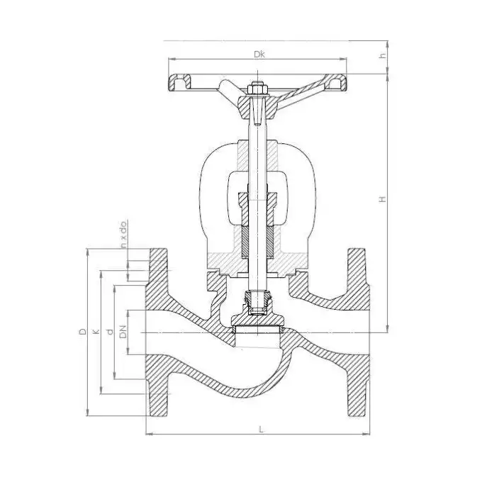 Zawór zaporowy kołnierzowy FIG. 215 FI 100 ZETKAMA 215A100C01