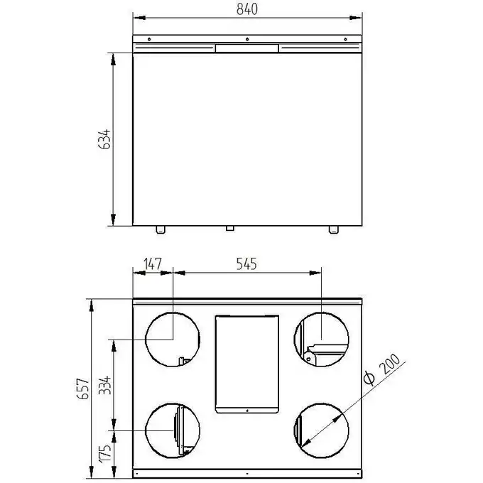 Rekuperator 555 V_XF WANAS RE-555 V_XF