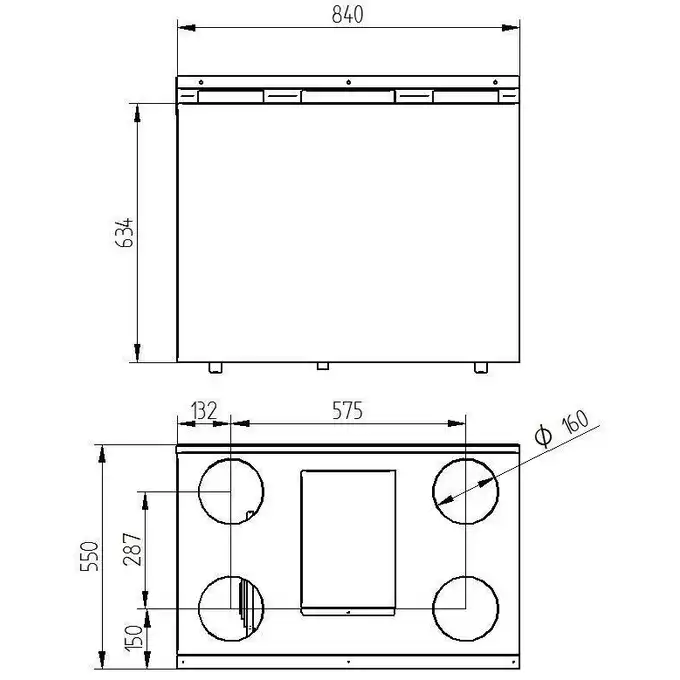 Rekuperator 355 V_XF WANAS RE-355 V_XF