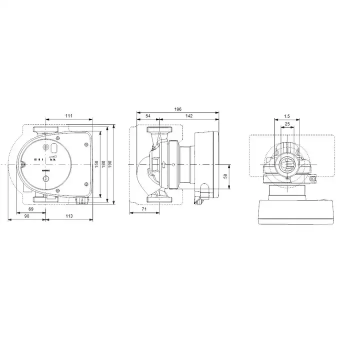 Pompa obiegowa Grundfos MAGNA 1 25-120 99221215