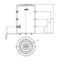 Zbiornik buforowy 150 l VASTI VS-P-BUF-150-00-B