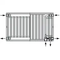 Grzejnik Perfexim PERFEKT 82-222-6007-000 22V 600x700 mm zaworowy