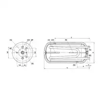 Wymiennik C.W.U. Elektromet 203-08-200 poziomy, z podwójną wężownicą WGJ-G 80L 