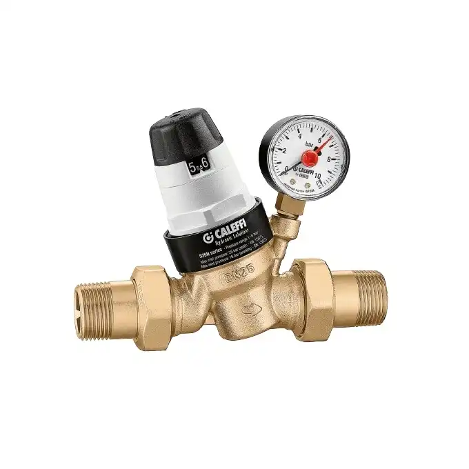 Regulator ciśnienia CALEFFI 535081H wymienny wkład manometr wskaźnik nastawy 1 1/2&quot; praca w wysokiej temperaturze