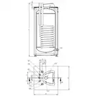 Wymiennik c.w.u. Elektromet WGJ-SQ 100L 076-10-101 do kotłów gazowych pionowy z wężownicą spiralną obudowa blacha