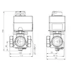 Zestaw regulacyjny Afriso ProClick 1338654 3-drogowy obrotowy zawór mieszający ARV 386 Vario ProClick DN40 Rp1 1/2&quot; Kvs 14 - 36 m3/h + siłownik elektryczny ARM 343 ProClick