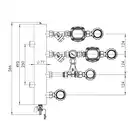 Zestaw mieszający Afriso 9090620 ze sprzęgłem hydraulicznym BPS 906 AP człon bez mieszania i z zaworem obrotowym ARV 362 pompy obiegowe Afriso APH 160