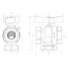 Zawór kulowy Afriso 9025200 z filtrem siatkowym i magnesem BFV 1&quot;