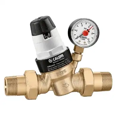 Regulator ciśnienia CALEFFI 535081H wymienny wkład manometr wskaźnik nastawy 1 1/2&quot; praca w wysokiej temperaturze