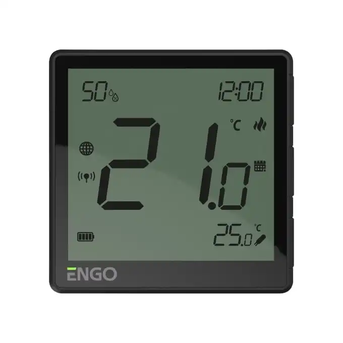 Regulator temperatury ENGO ZigBee 932342634 natynkowy internetowy akumulatorowy czarny