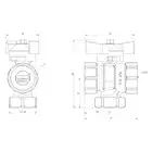 Zawór kulowy Afriso 9025100 z filtrem siatkowym i magnesem BFV 3/4&quot;