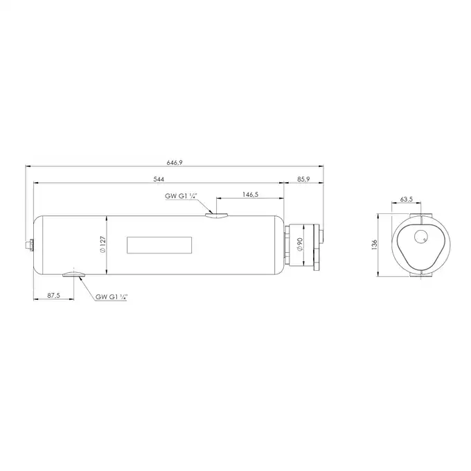 Dogrzewacz przepływowy Afriso BEH 463 9046300 elektryczny z grzałką o mocy 3,0 kW