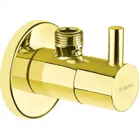 Zawór kątowy Deante VFA Z62R z głowicą ceramiczną z filtrem 1/2&quot;-3/8&quot; okrągły gold