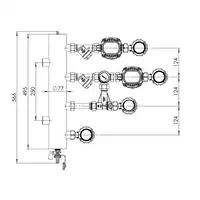 Zestaw mieszający Afriso 9090620 ze sprzęgłem hydraulicznym BPS 906 AP człon bez mieszania i z zaworem obrotowym ARV 362 pompy obiegowe Afriso APH 160