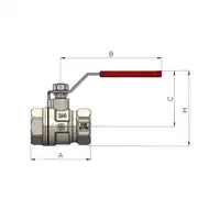 Zawór kulowy wodny Arco Sena VA30 750108 2&quot; GW-GW dźwignia inox