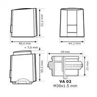 Siłownik Uponor Vario Plus PRO 1090263 230V 1W NC VA02 MT 30x1,5 do rozdzielaczy