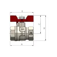 Zawór kulowy wodny Arco Sena VA30 753104 3/4&quot; GW-GW uchwyt motylkowy