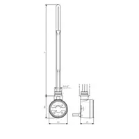 Grzałka elektryczna Terma WEMOA03T916U Moa 300 W kabel spiralny z wtyczką 2,5 m biała