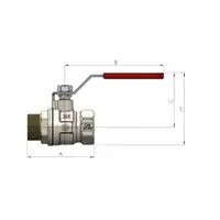 Zawór kulowy wodny Arco Sena VA30 750603 1/2&quot; GZ-GW dźwignia inox