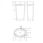 UNIQA UmyWalka wolnostojąca 32 x 46 x 84 BESCO #UMD-U-WO