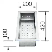 Odsączarka stal nierdzewna, 420x200, [ZEROX, CLARON] BLANCO 219649