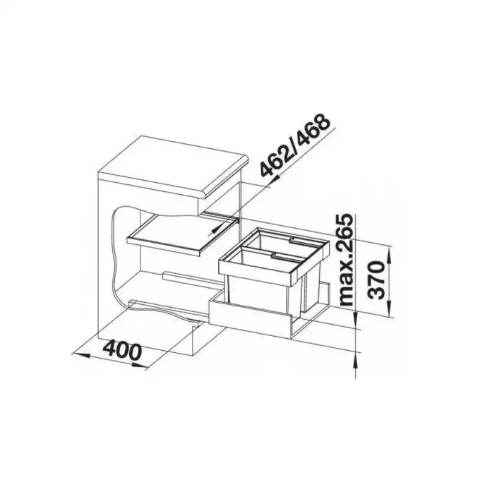 Selektor FLEXON II 50/3 + pokrywa systemowa BLANCO 521470