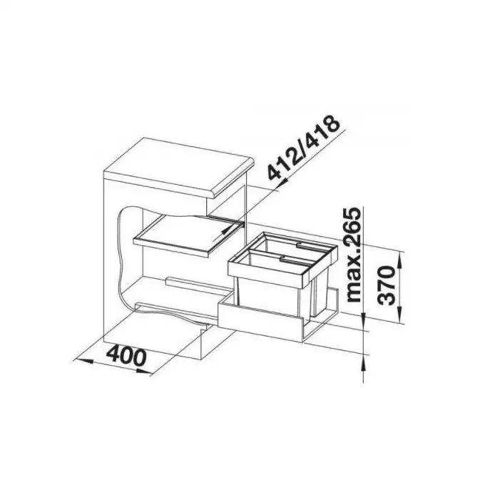 Selektor FLEXON II 45/2 + pokrywa systemowa BLANCO 521468