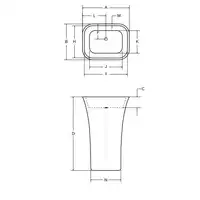 ASSOS S-LINE UmyWalka wolnostojąca 40 x 50 x 85 BESCO #UMD-AP-WO