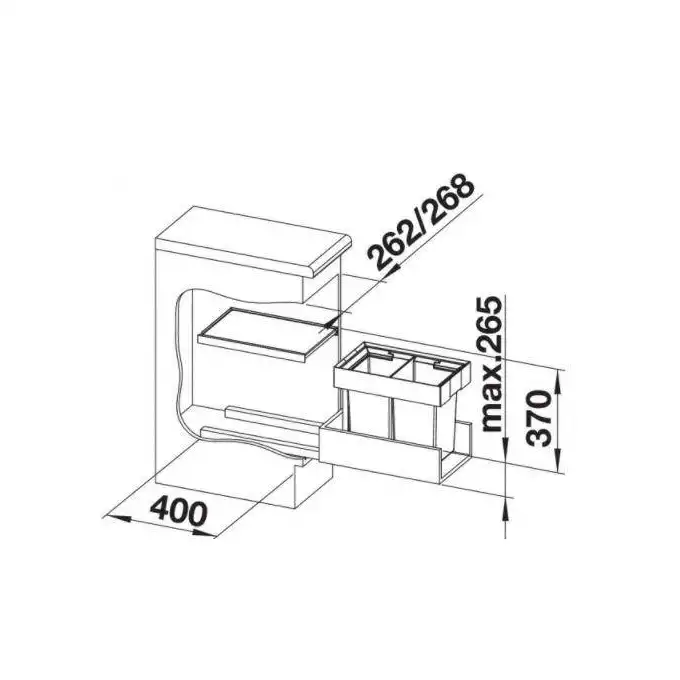 Selektor FLEXON II 30/2 + pokrywa systemowa BLANCO 521467