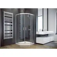 MODERN Kabina półokrągła grafitowe szkło 90 x 90 x 185 BESCO MP-90-185-G