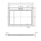 AXIM ULTRASLIM Brodzik prostokątny 140 x 90 BESCO #BAX-149-P