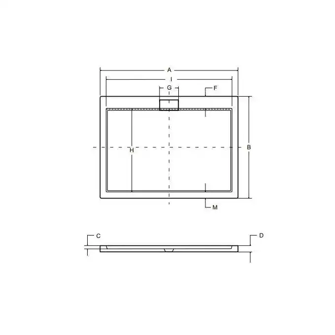 AXIM ULTRASLIM Brodzik prostokątny 120 x 80 BESCO #BAX-128-P