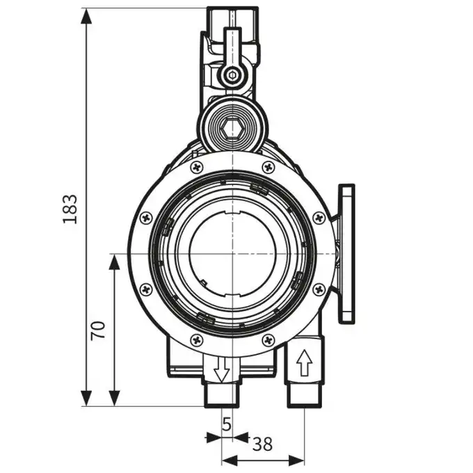 Filtr oleju zintegrowany z odpowietrznikiem FloCo-TOP-2KM MC-7, 2xG3/8&quot;, GW G3/8&quot;, wkład Opticlean AFRISO 70112