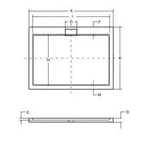 AXIM ULTRASLIM Brodzik prostokątny 120 x 80 BESCO #BAX-128-P