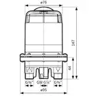 Automatyczny odpowietrznik oleju Flow-Control 3/K HT, 2x G3/8&quot;, GW G1/4&quot;, podwyższona odporność na temperaturę AFRISO 69929