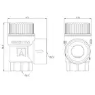Zawór bezpieczeństwa do zasobników c.w.u. MSW, 8 bar, Rp1/2&quot; x Rp3/4&quot; AFRISO 42422