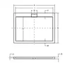 AXIM ULTRASLIM Brodzik prostokątny 120 x 80 BESCO #BAX-128-P